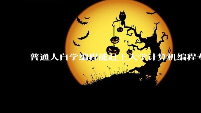 普通人自学编程能赶上大学计算机编程专业的水平吗？