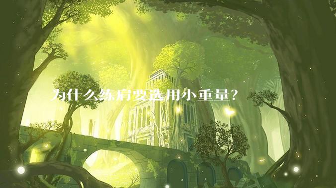 为什么练肩要选用小重量？