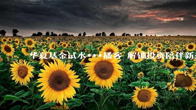 华夏基金试水***播客 解锁投资陪伴新范式_深度_DeepTalk_专业
